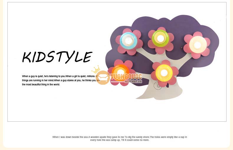 Đèn ốp trần trẻ em hình cây trí tuệ UHS106-9